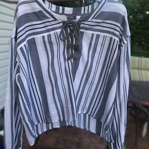 Falls Creek Gray Blouse/size L/Never been worn